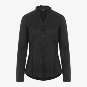 Unique Latest Women Solid Round Neck Cotton Shirt